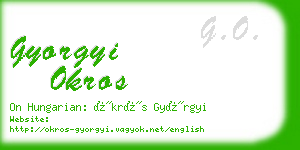 gyorgyi okros business card